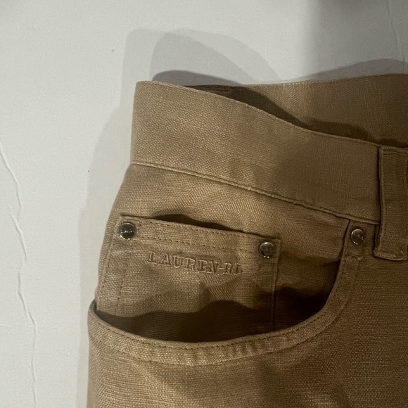 Lauren Jeans Co. Ralph Lauren 100% Linen Wide Leg Pants - Picture 4 of 10